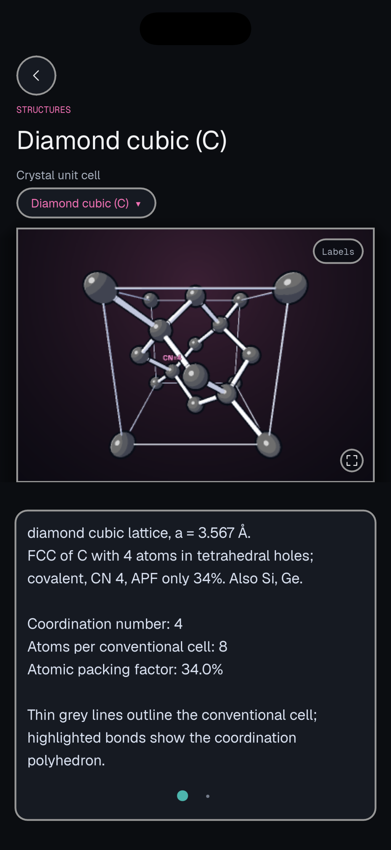 Unit cells — The diamond cubic lattice